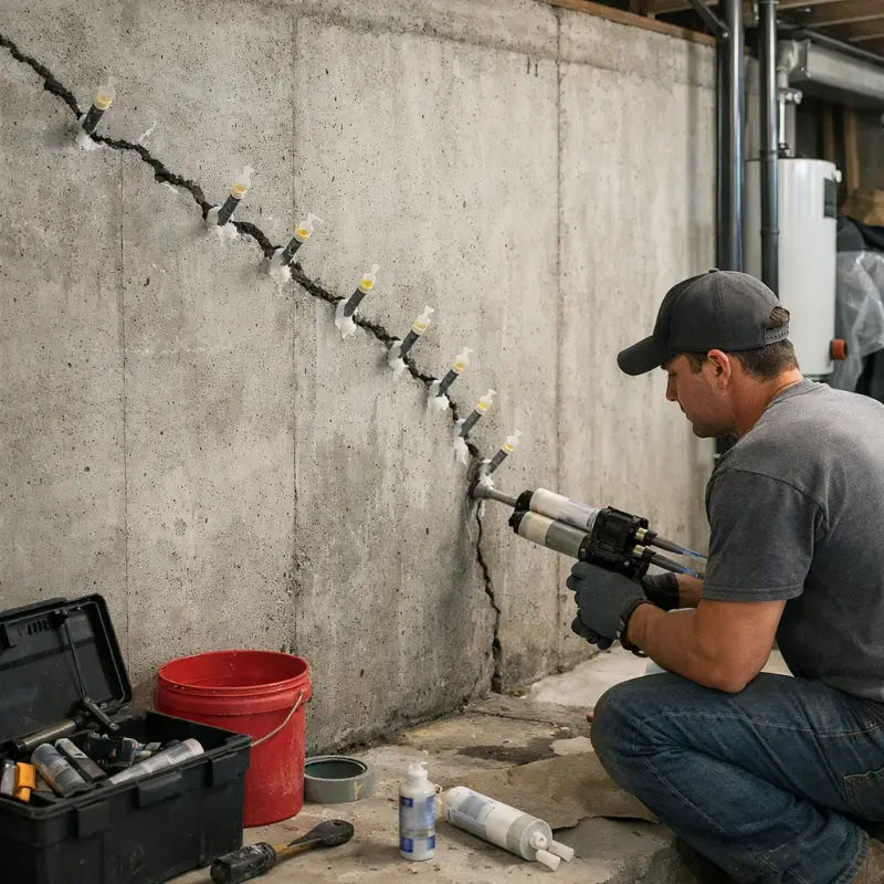Basement Wall Crack Repair Houston
